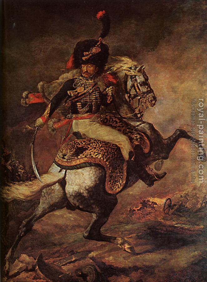 Theodore Gericault : An Officer of the Imperial Horse Guards Charging